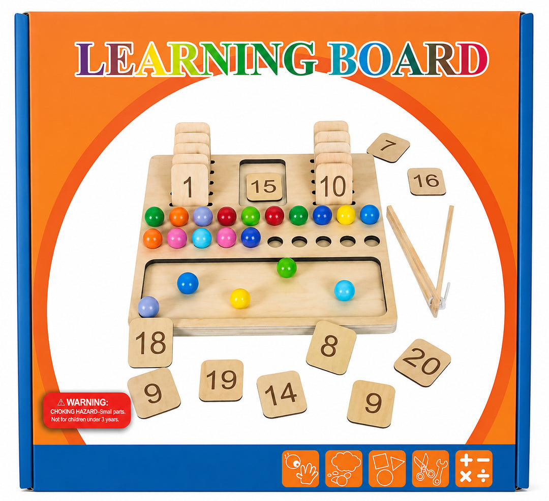 Juego Didáctico Tablero de Números y Aritmética Para Niños