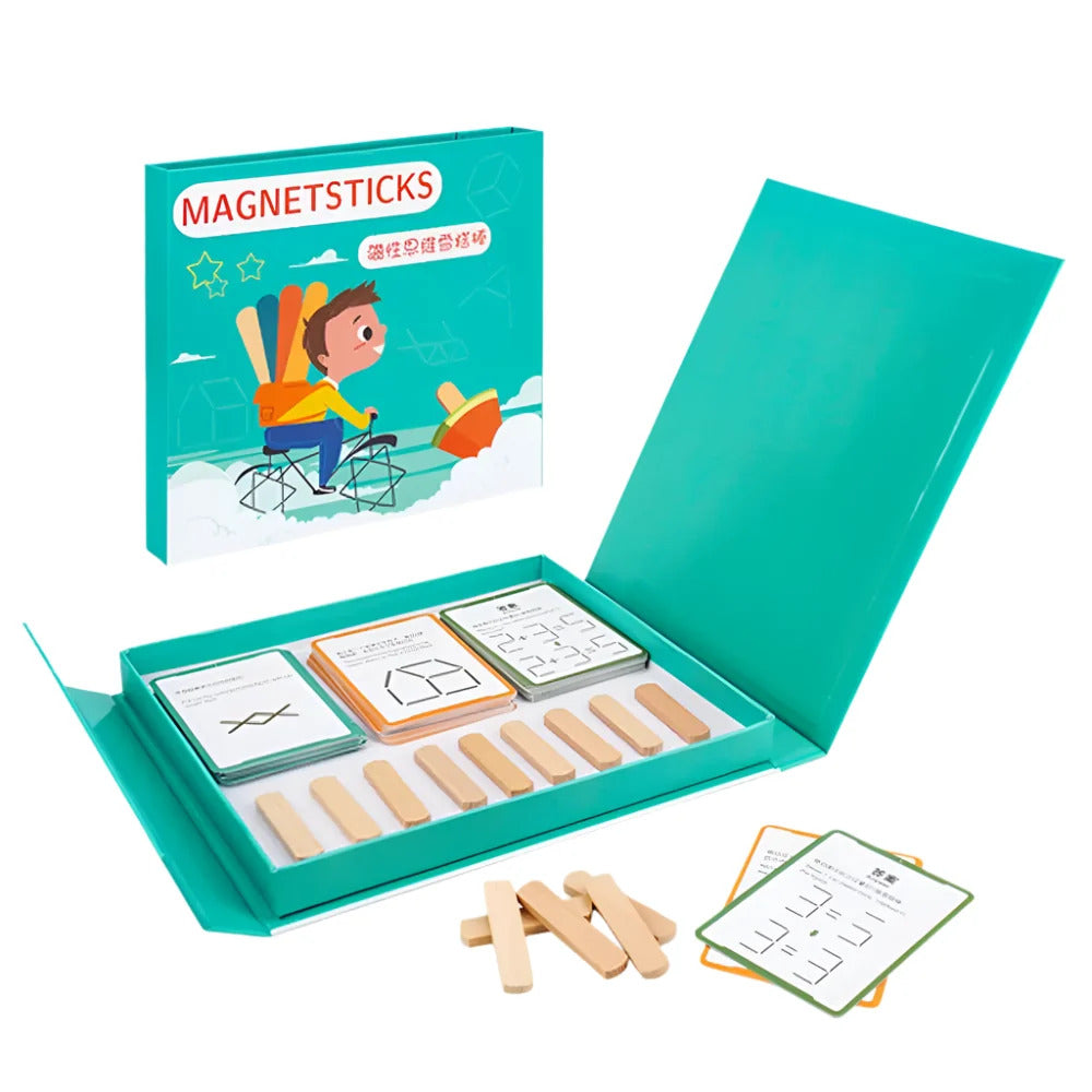 Juego Lógico Didáctico Puzzle Magnético de Madera para Niños