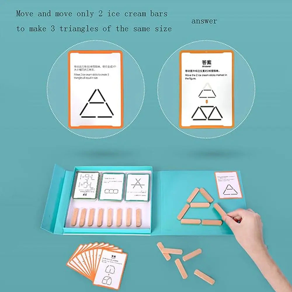 Juego Lógico Didáctico Puzzle Magnético de Madera para Niños