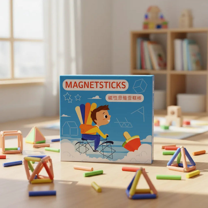 Juego Lógico Didáctico Puzzle Magnético de Madera para Niños