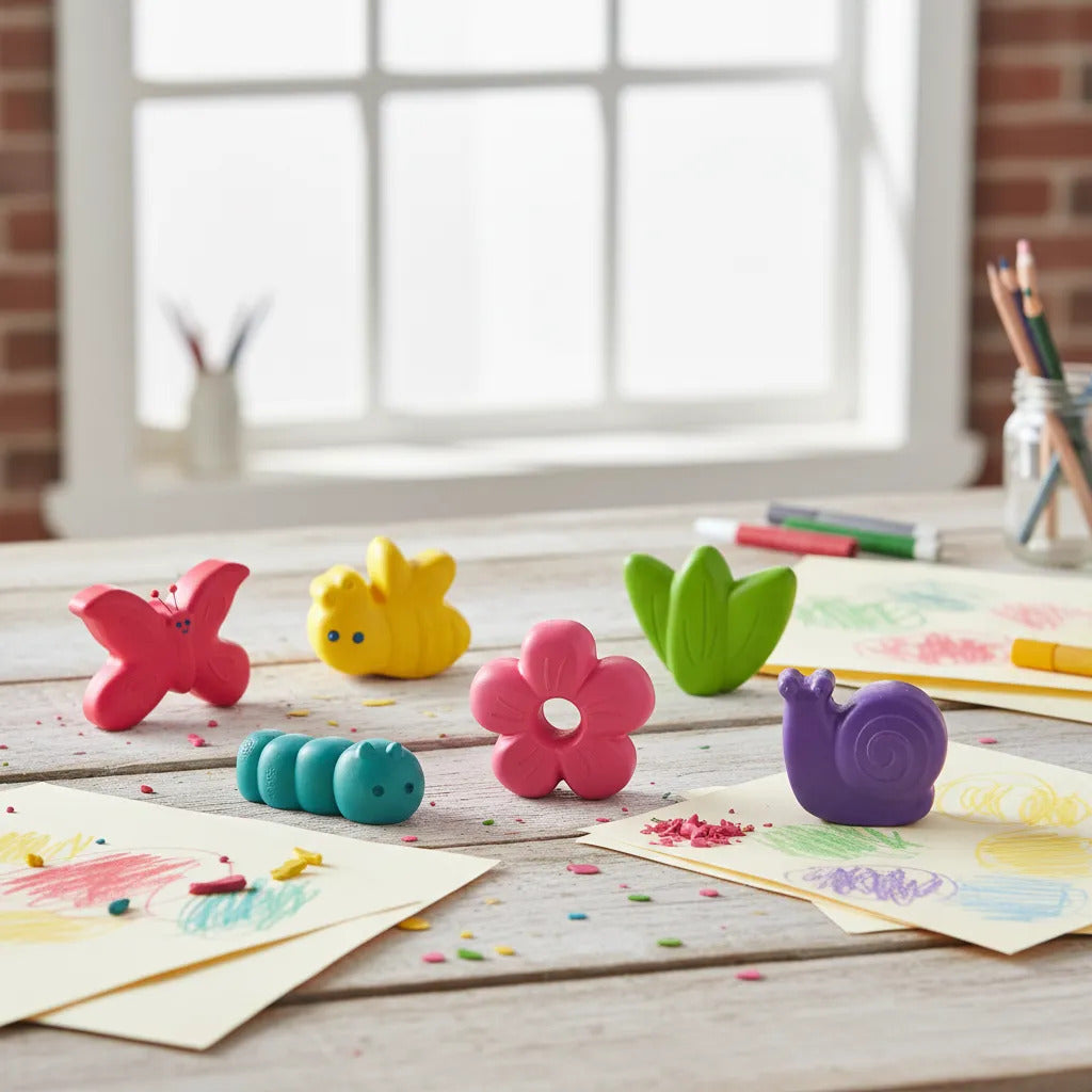 Lápices de Cera  Forma Animales y Plantas 6 Piezas para Niños