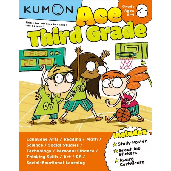 Libro Educativo Kumon Ace Third Grade Para Niños
