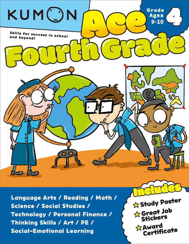 Libro Educativo Kumon Ace Fourth Grade Para Niños