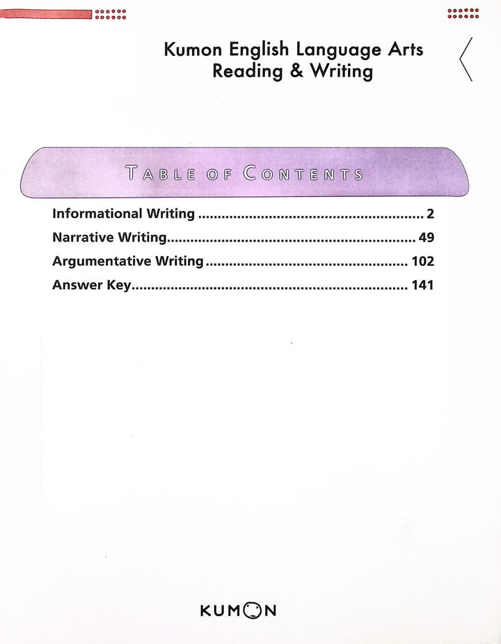 Libro Educativo Kumon Language Arts Grade 6 Para Niños