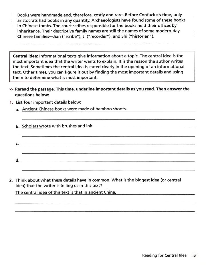 Libro Educativo Kumon Language Arts Grade 6 Para Niños