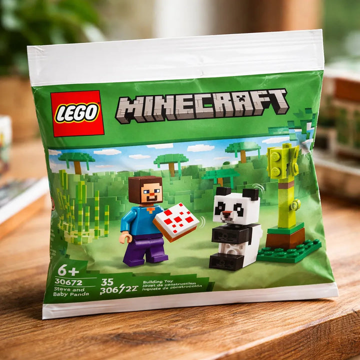 Juego de Construcción Lego Minecraft con Steve y Baby-Panda Niños