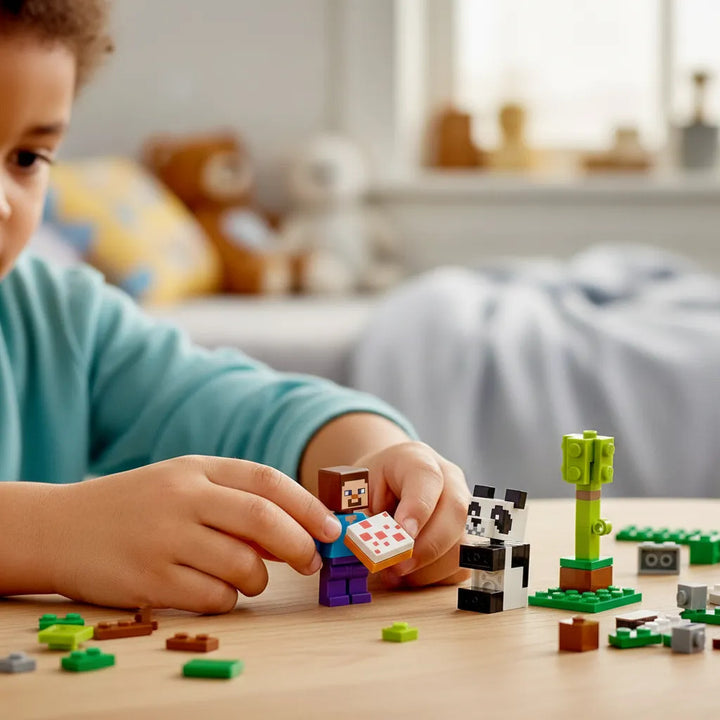 Juego de Construcción Lego Minecraft con Steve y Baby-Panda Niños