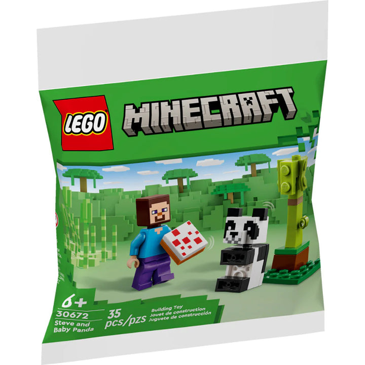 Juego de Construcción Lego Minecraft con Steve y Baby-Panda Niños