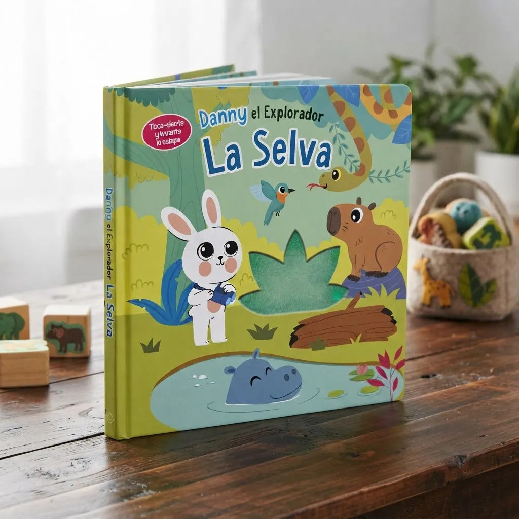 Libro Sensorial Interactivo Danny el Explorador La Selva Para Niños