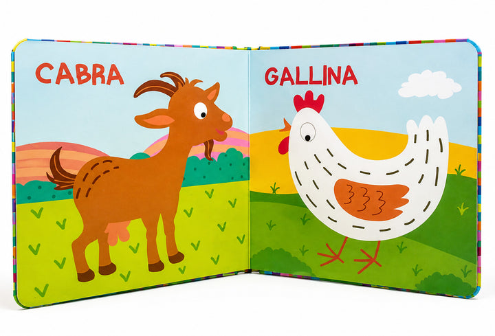 Libro Infantil con Relieve Animales de la Granja Para Niños