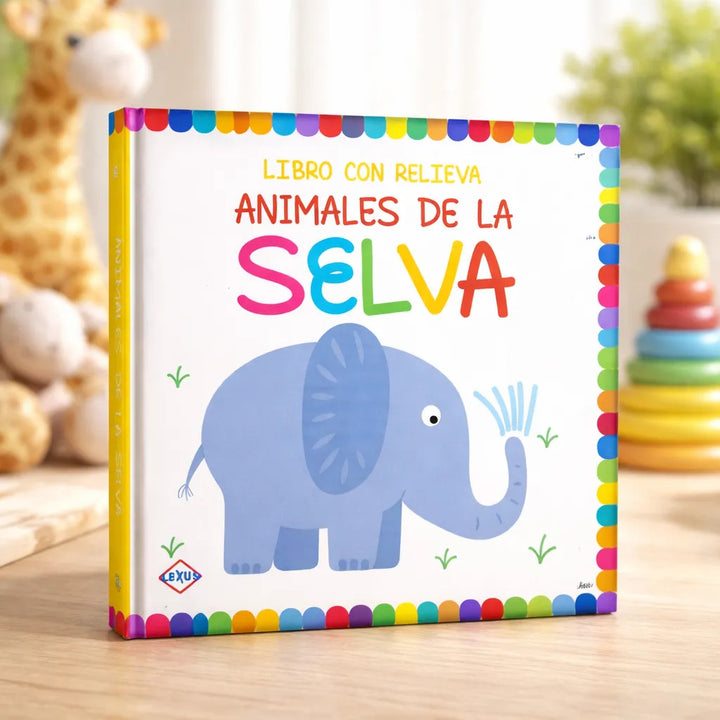 Libro con Relieve Animales de la Selva Lexus Para Niños