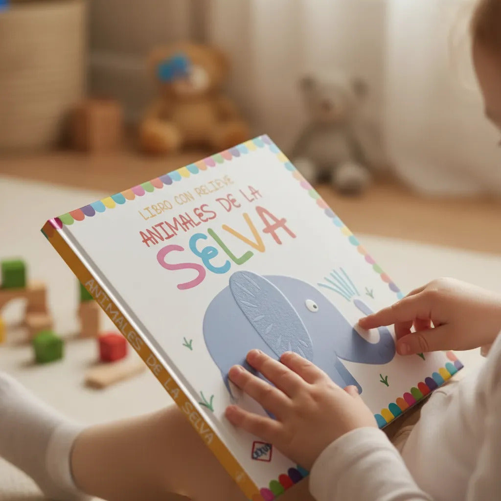 Libro con Relieve Animales de la Selva Lexus Para Niños
