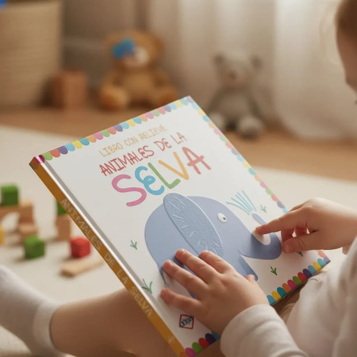 Libro con Relieve Animales de la Selva Lexus Para Niños
