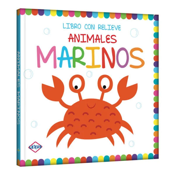 Libro Didáctico Con Relieve Animales Marinos Lexus Para Niños