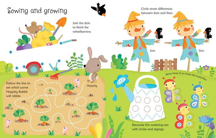 Libro Didáctico Borrable Actividades De La Granja Para Niños