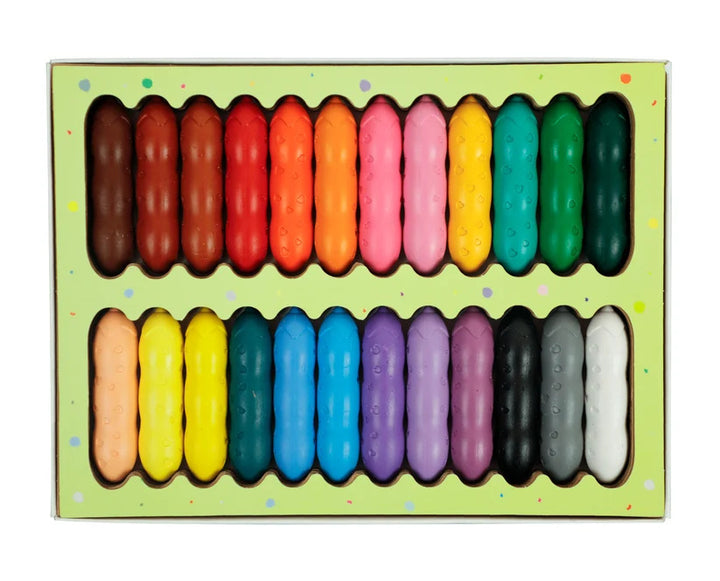Set Crayones 24 Ceras Naturales de Cera de Abeja Para Niños