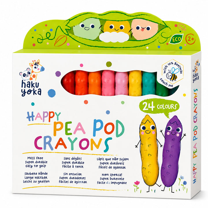 Set Crayones 24 Ceras Naturales de Cera de Abeja Para Niños