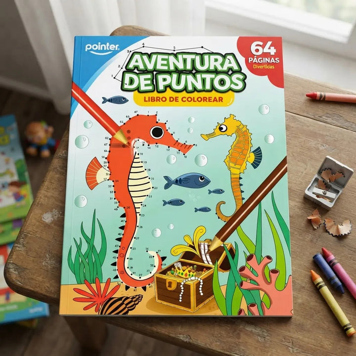 Libro para Colorear Aventura de Puntos  Pointer Para Niños