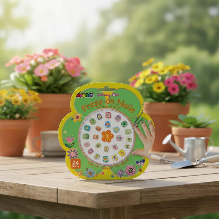 Set Uñas Adhesivas Temática Naturaleza Para Niños