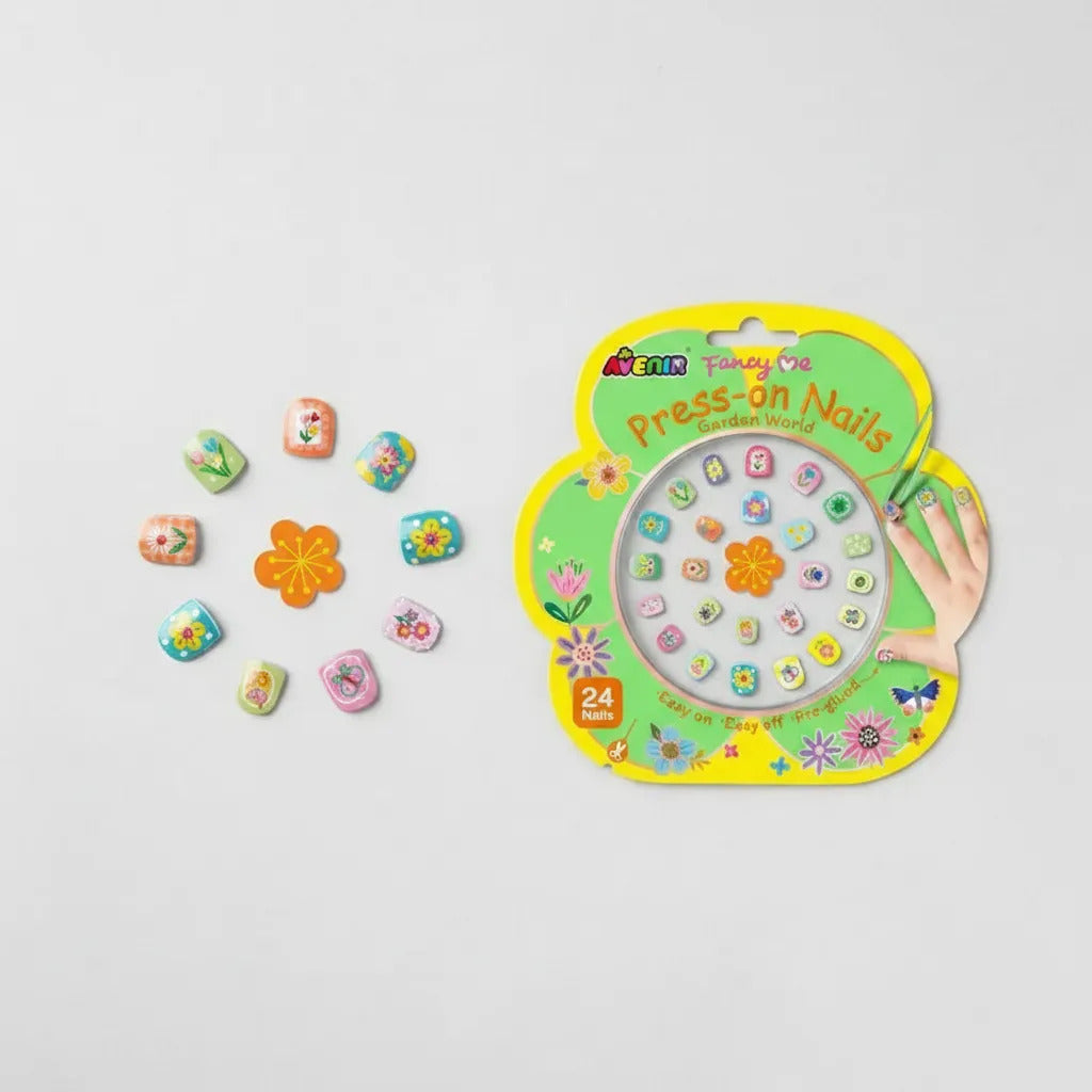 Set Uñas Adhesivas Temática Naturaleza Para Niños