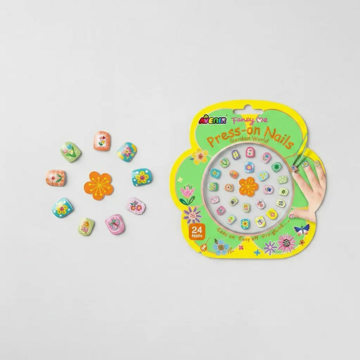 Set Uñas Adhesivas Temática Naturaleza Para Niños