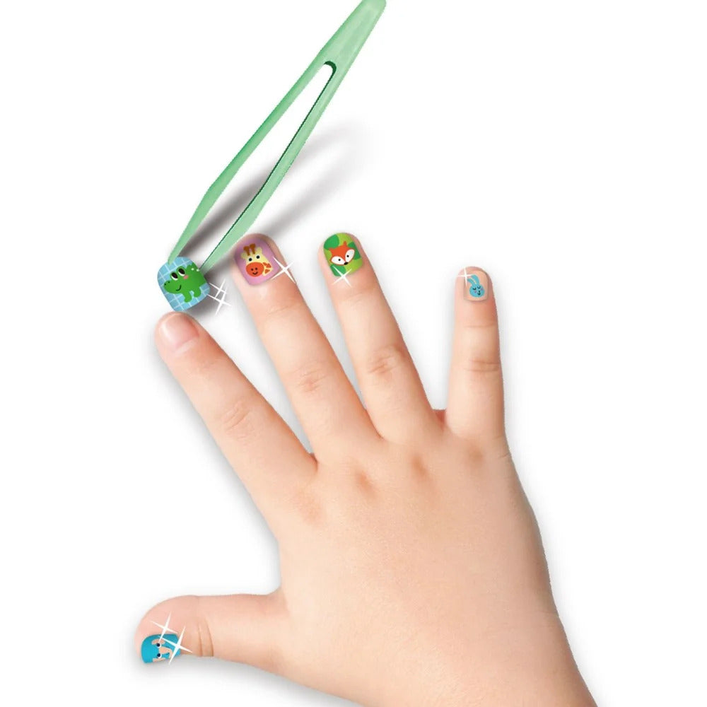 Set Uñas Postizas Reino animal Avenir  Para Niños