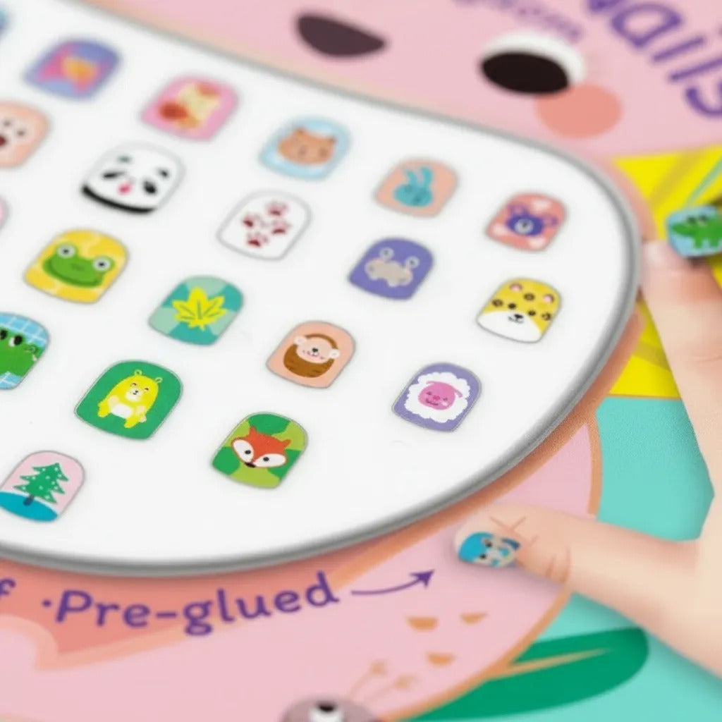 Set Uñas Postizas Reino animal Avenir  Para Niños