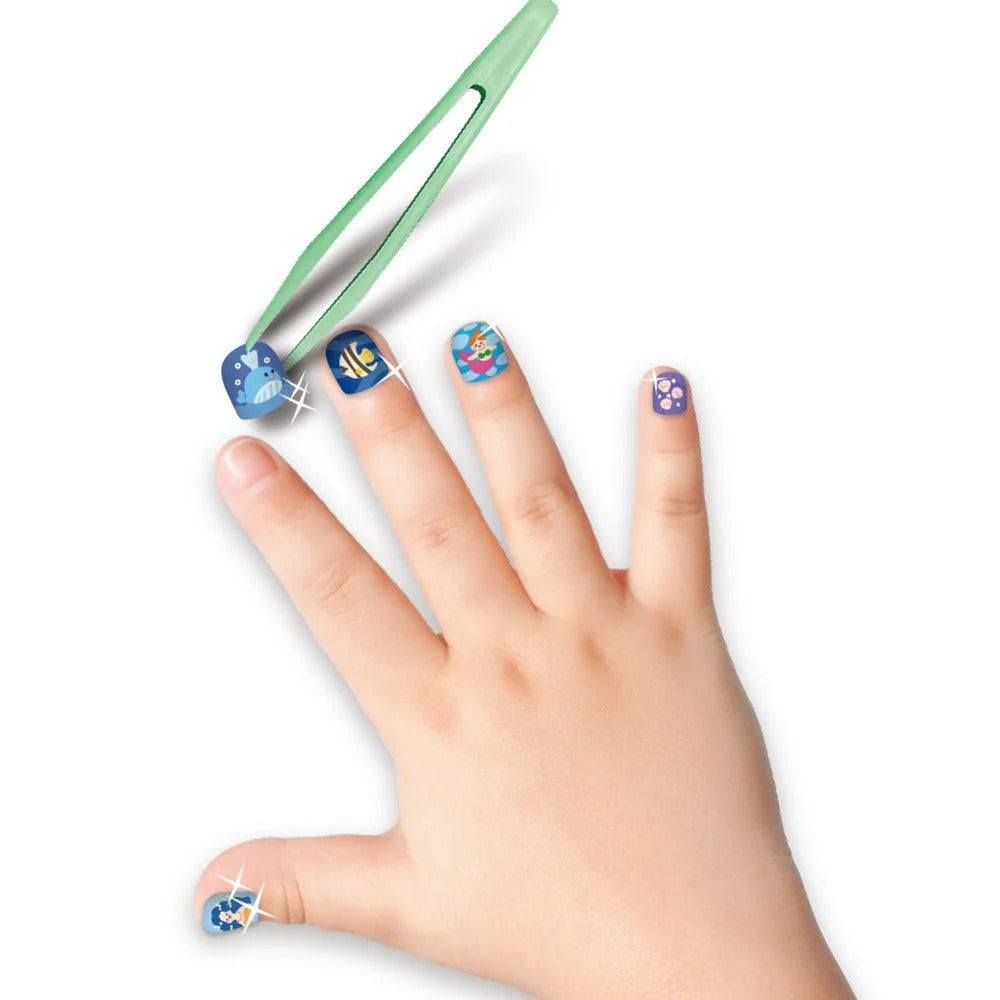 Set Uñas Adhesivas Océano Bajo el Mar Avenir Para Niños
