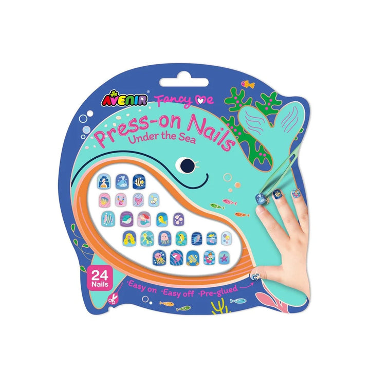 Set Uñas Adhesivas Océano Bajo el Mar Avenir Para Niños