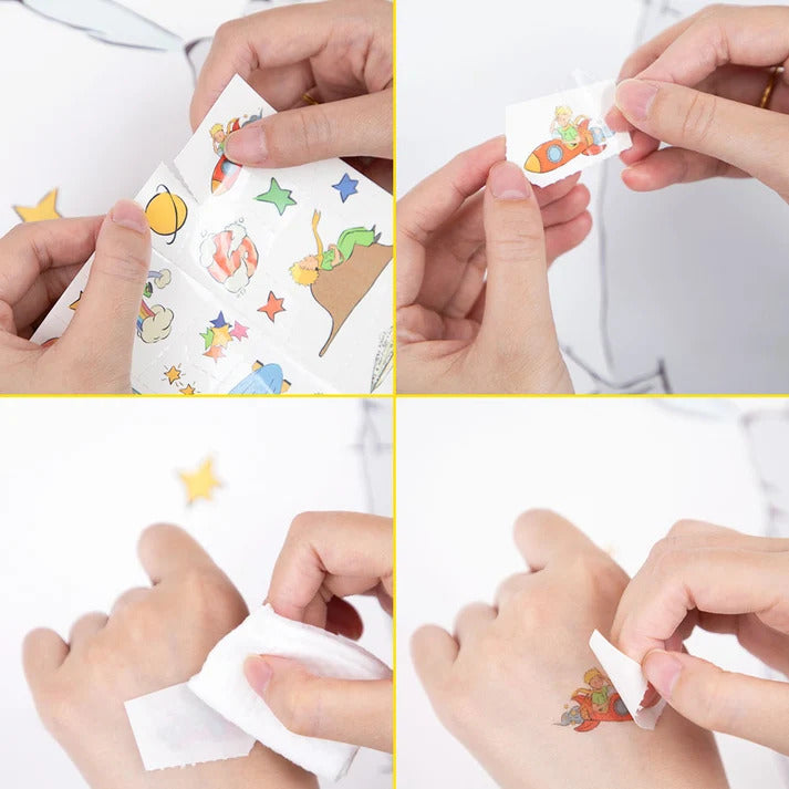 Set Pegatinas y tatuajes de la cara del Principito Para Niños