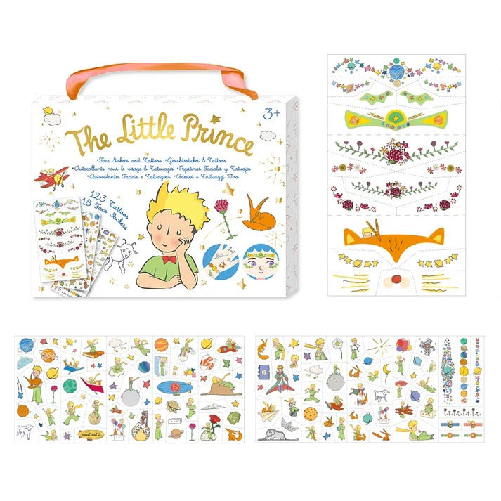 Set Pegatinas y tatuajes de la cara del Principito Para Niños