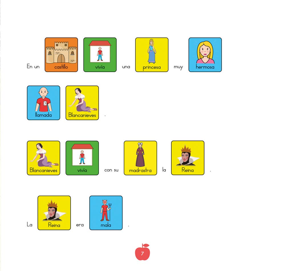 Cuento con Pictogramas Blancanieves y los Siete Enanitos Para Niños