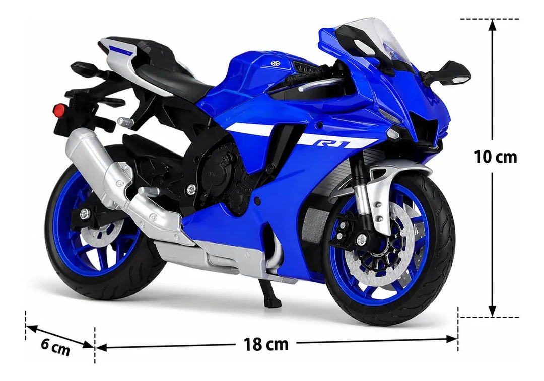 Carro Coleccionable Maisto 1:12 Mc Yamaha Yzfr1 Azul