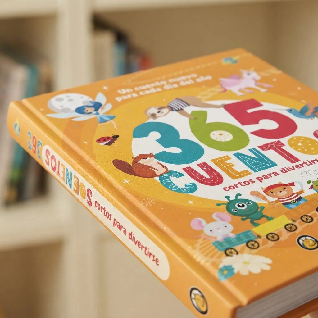 Libro Ilustrado 365 Cuentos Cortos Clásicos Para Niños