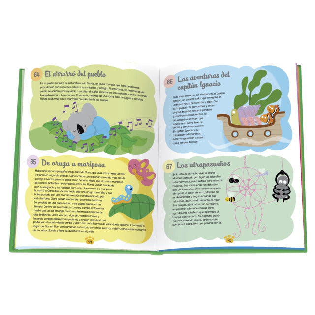 Libro Ilustrado 365 Cuentos Clásicos de Animales Para Niños