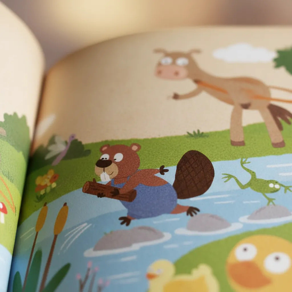 Libro Ilustrado 365 Cuentos Clásicos de Animales Para Niños