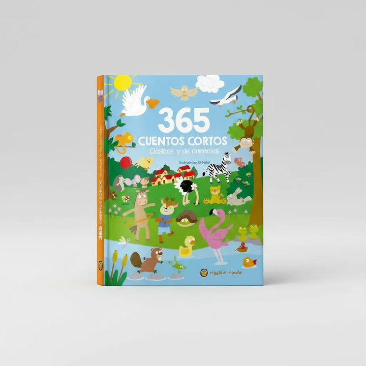 Libro Ilustrado 365 Cuentos Clásicos de Animales Para Niños