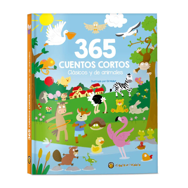 Libro Ilustrado 365 Cuentos Clásicos de Animales Para Niños