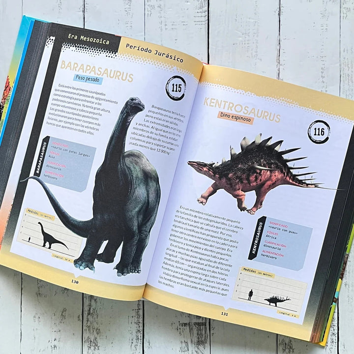 Libro Ilustrado Dinosaurios y Animales Prehistóricos Para Niños