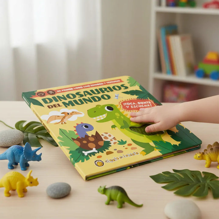 Libro Interactivo con Sonidos y Texturas Dinosaurios Para Niños