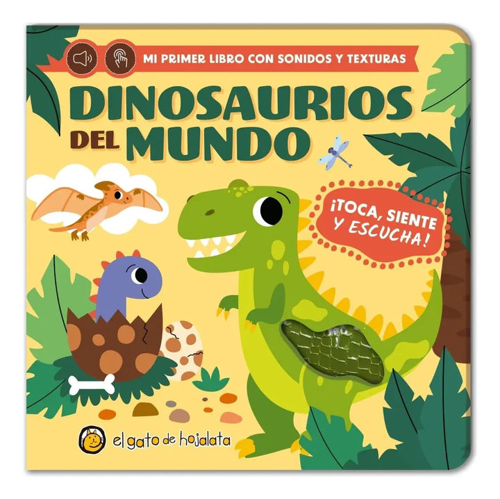 Libro Interactivo con Sonidos y Texturas Dinosaurios Para Niños