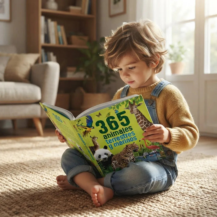 Libro Ilustrado 365 Animales Terrestres y Marinos Para Niños