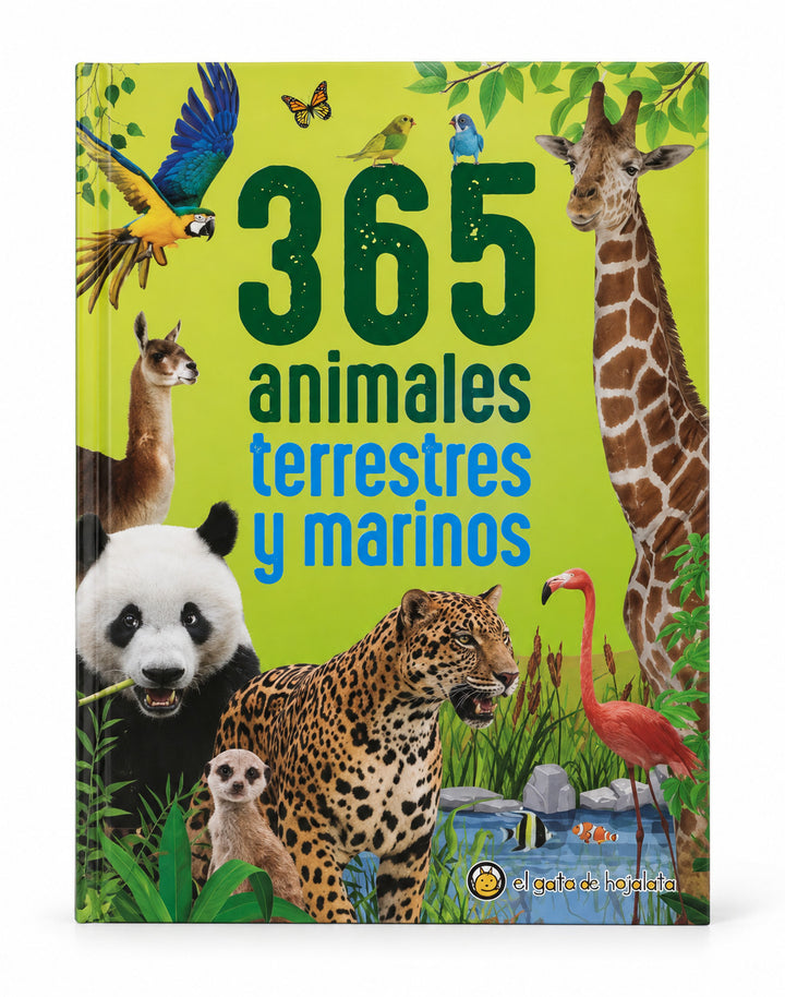 Libro Ilustrado 365 Animales Terrestres y Marinos Para Niños
