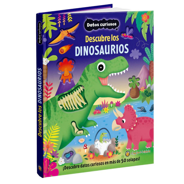 Libro Ilustrado Descubre Los dinosaurios Con Solapa Para Niños