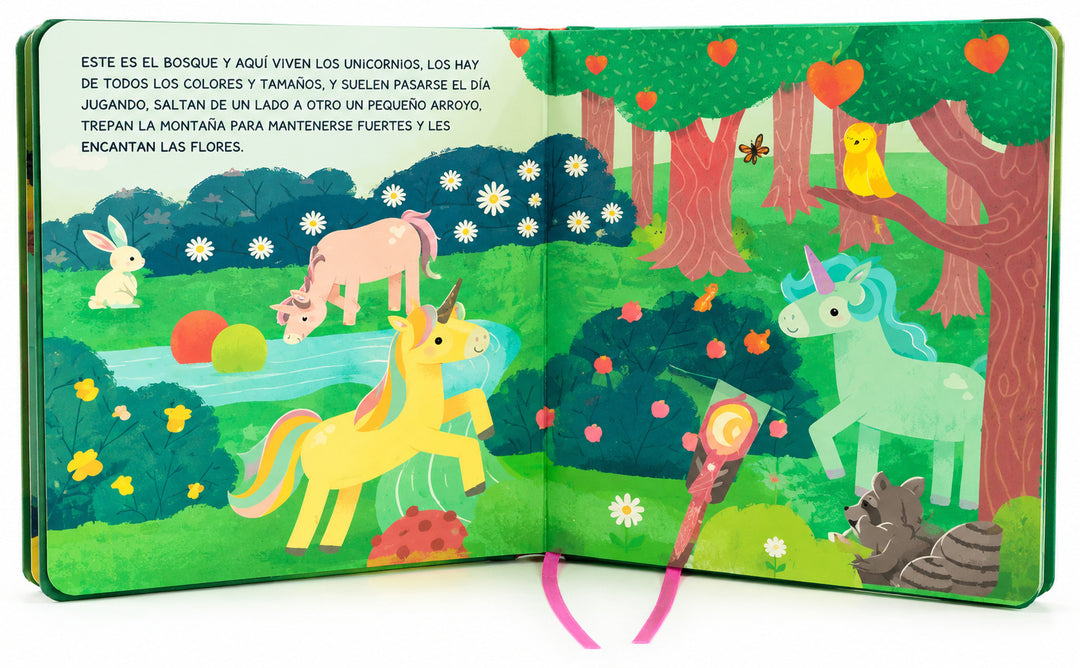 Libros Interactivo Linterna Descubre Unicornios Para Niños