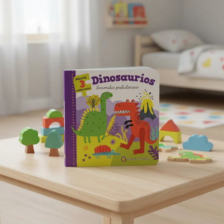 Libro Dinosaurios y Animales Con Rompecabezas Para Niños