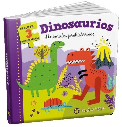 Libro Dinosaurios y Animales Con Rompecabezas Para Niños