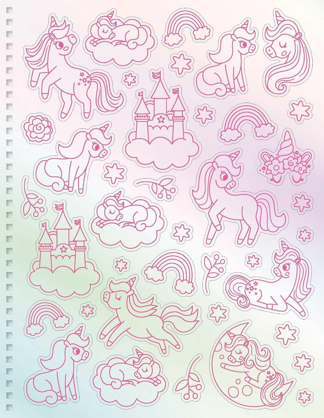 Libro de Actividades Unicornios Con Stickers Para Niños