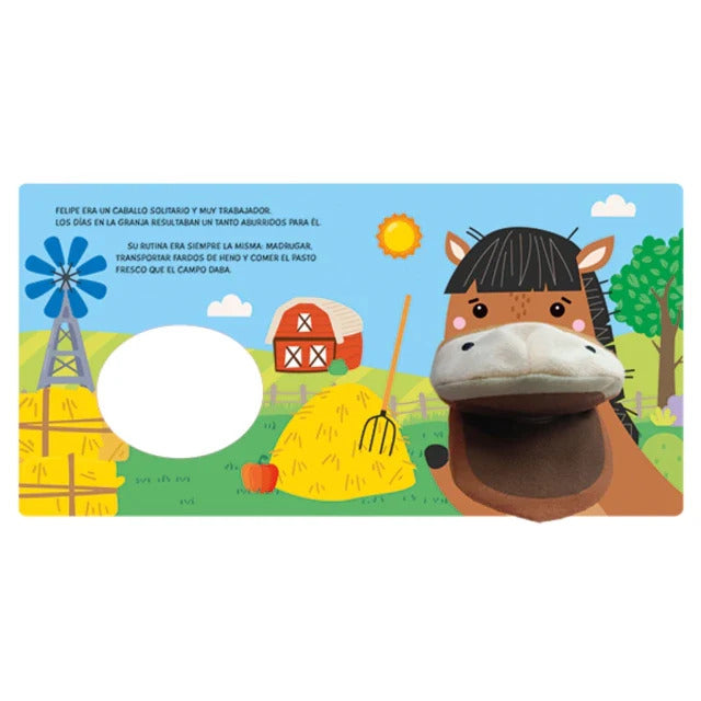 Libro Interactivo Títere de Mano El Caballo Felipe Para Niños