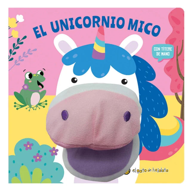 Libro Interactivo Títere de Mano El Unicornio Mico Para Niños